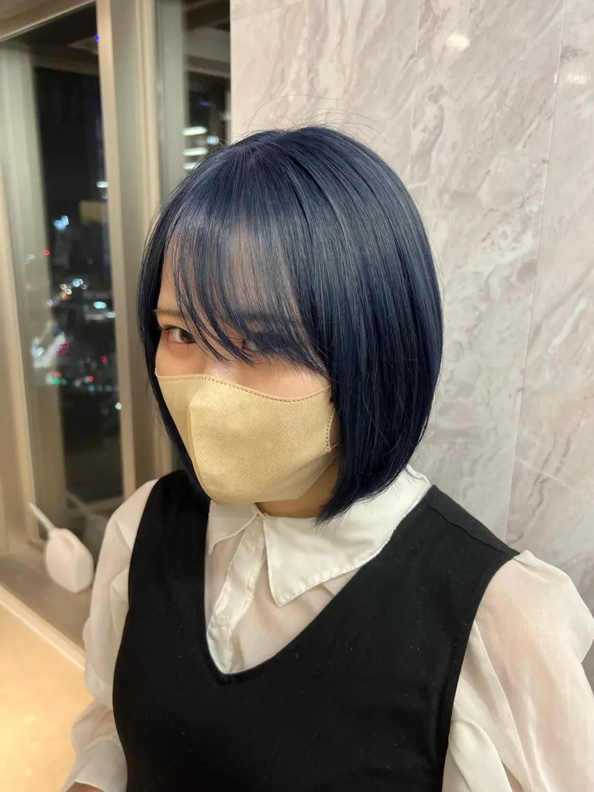 ショート カラー ブルーカラー ネイビーカラー ヘアカラー 【副店長】DAYS 2nd 久木山湧也のヘアスタイル