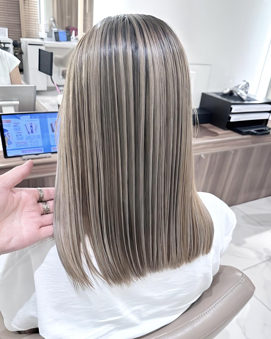 カラー ミディアム ブリーチ 髪質改善 ヘアカラー トリートメント 菅野翔汰/髪質改善 カラー/ブリーチのヘアスタイル