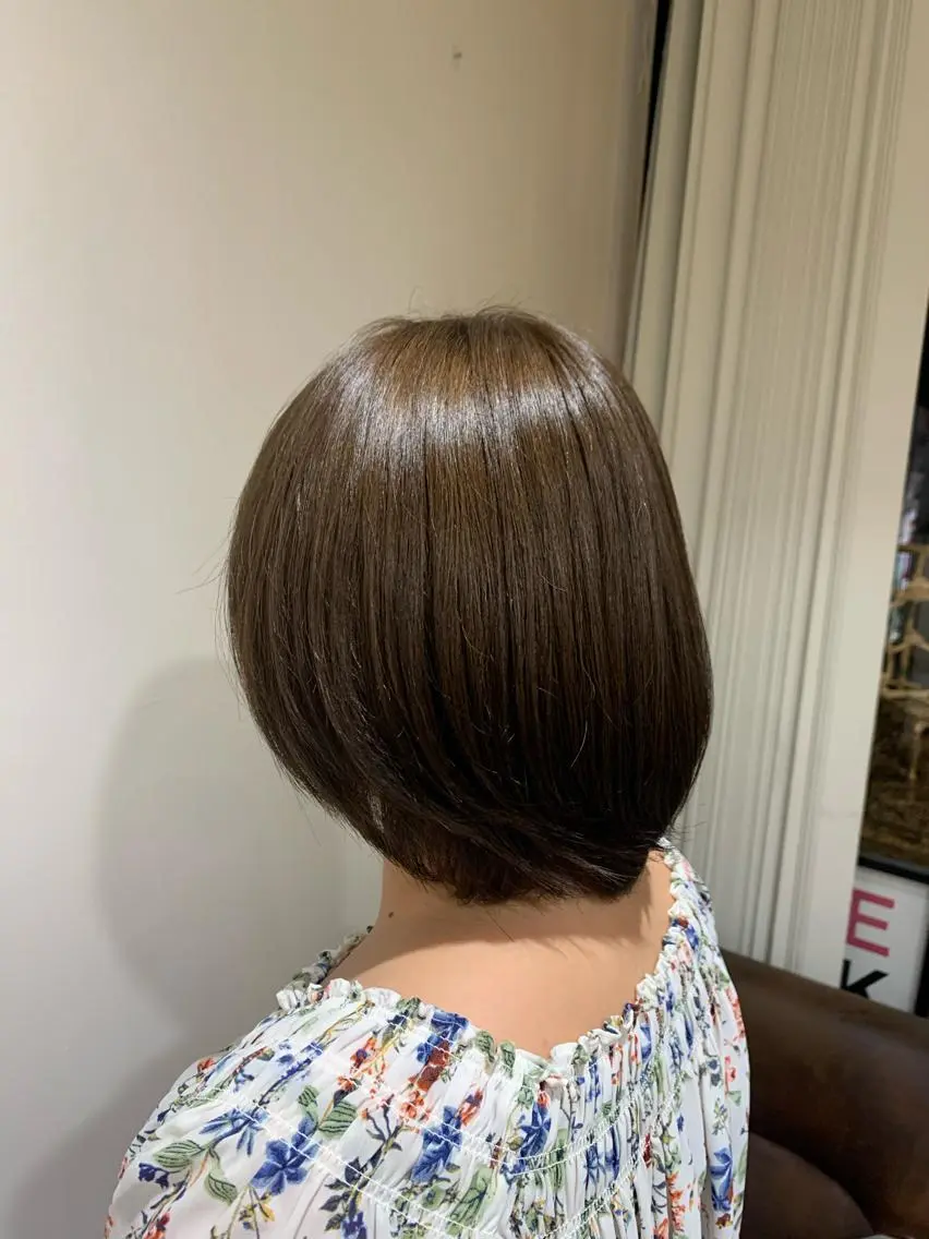 ショート カラー ヘアアレンジ ブラウンカラー ヘアカラー トリートメント ヘアセット 金子 廉のヘアスタイル