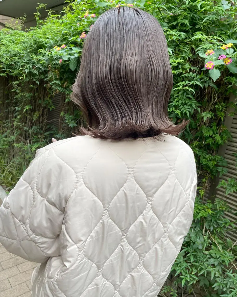 ミディアム カラー カット ヘアカラー トリートメント 髪質改善will hairdesignのヘアスタイル