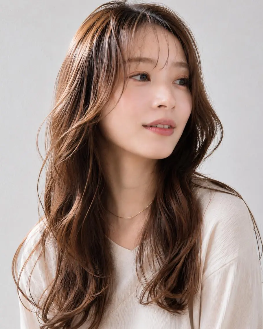 パーマ ブリーチなし透明感 カラー🌷宮部楓奈のヘアスタイル