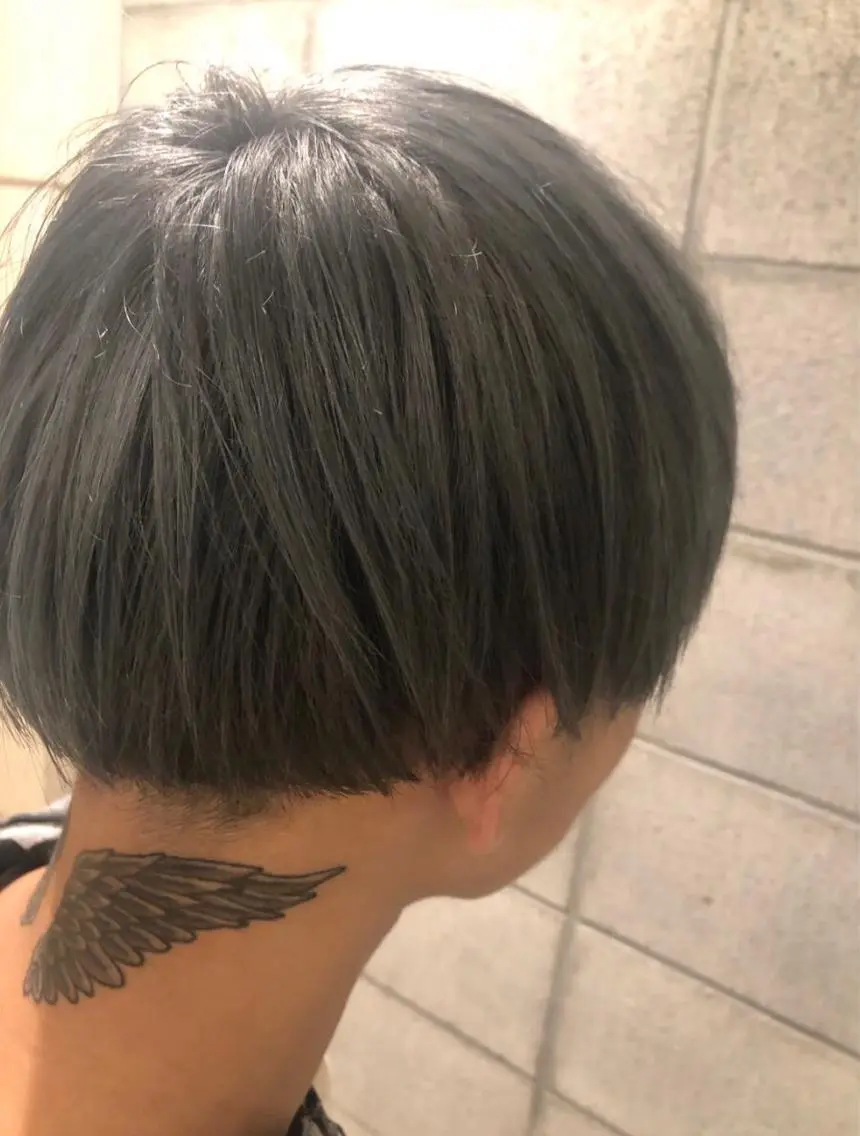 ショート メンズ メンズブリーチ カット ヘアカラー トリートメント ボブ/ミニボブ/ 立河今日子のヘアスタイル