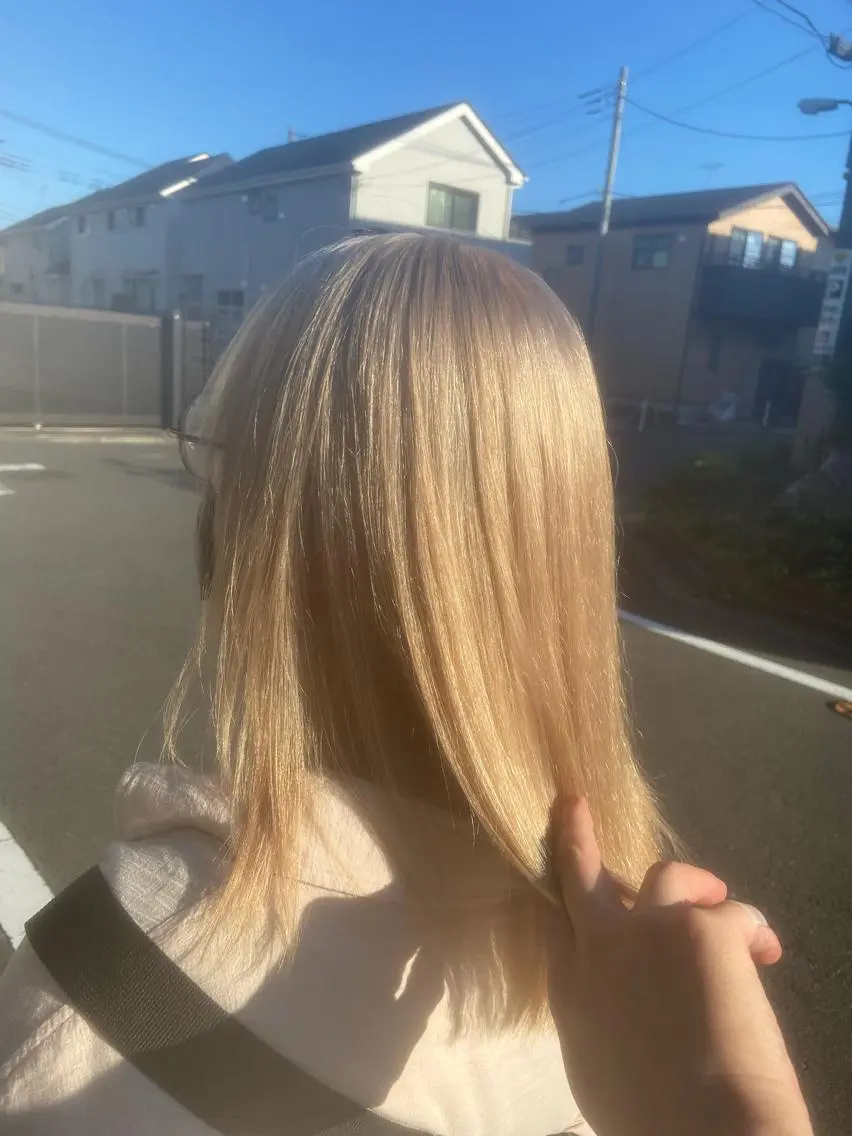 セミロング カラー 🪼高評価🪼 💎柴崎の藤咲💎のヘアスタイル