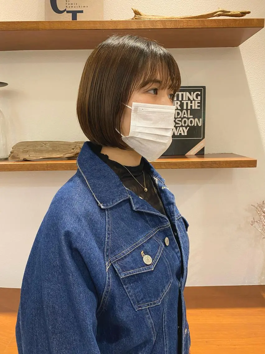 ミディアム ショート& パーマ　坂本のヘアスタイル