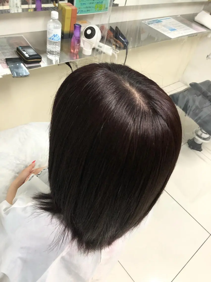 セミロング 髪質改善・白髪ぼかし /お悩み対応カラーのヘアスタイル