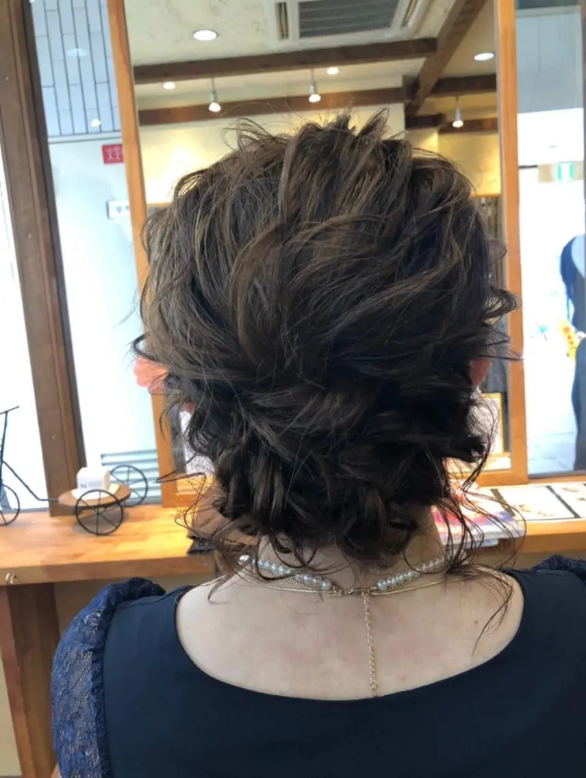 ミディアム ヘアアレンジ ✨🌿大人可愛い愛さ れhair🌿✨松本のヘアスタイル