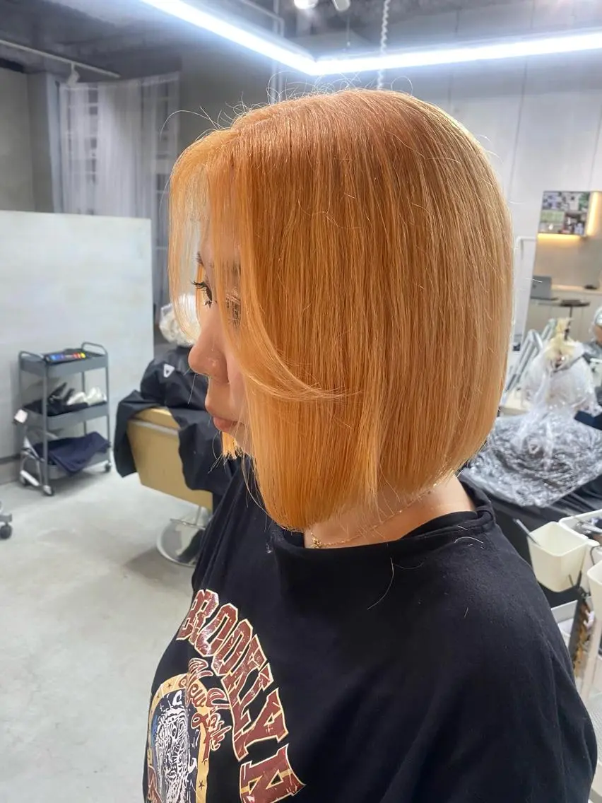 ミディアム カラー ヘアカラー 前橋 姫奈のヘアスタイル