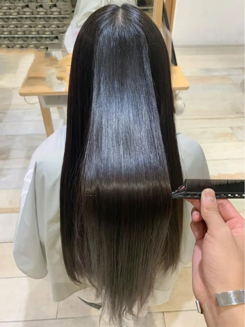 セミロング パーマ 【髪質改善/透明感】 上野 聖斗のヘアスタイル