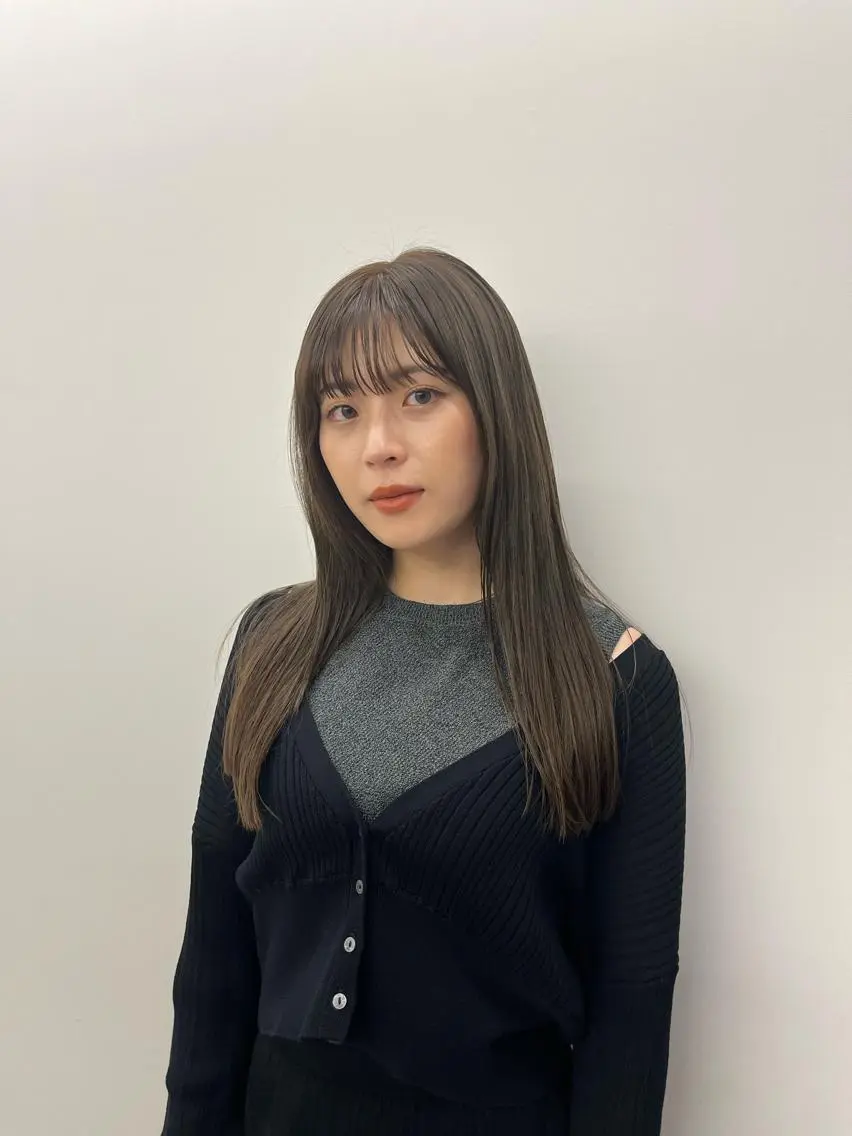 ロング カラー ヘアアレンジ ヘアカラー トリートメント 韓国好き🇰🇷 美容師MIKUのヘアスタイル
