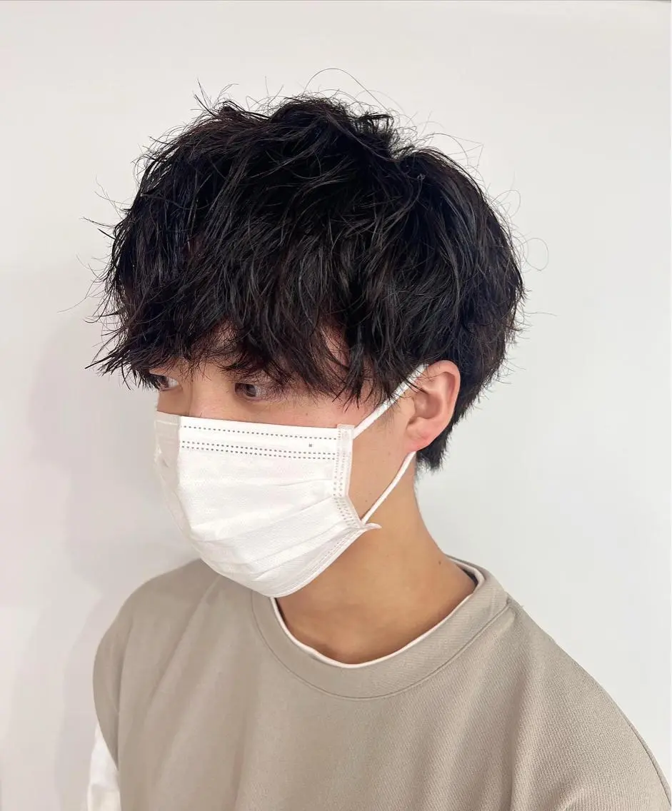 ショート パーマ メンズ メンズパーマ ツイストスパイラルパーマ スパイラルパーマ 🤍中野 レオ🤍のヘアスタイル