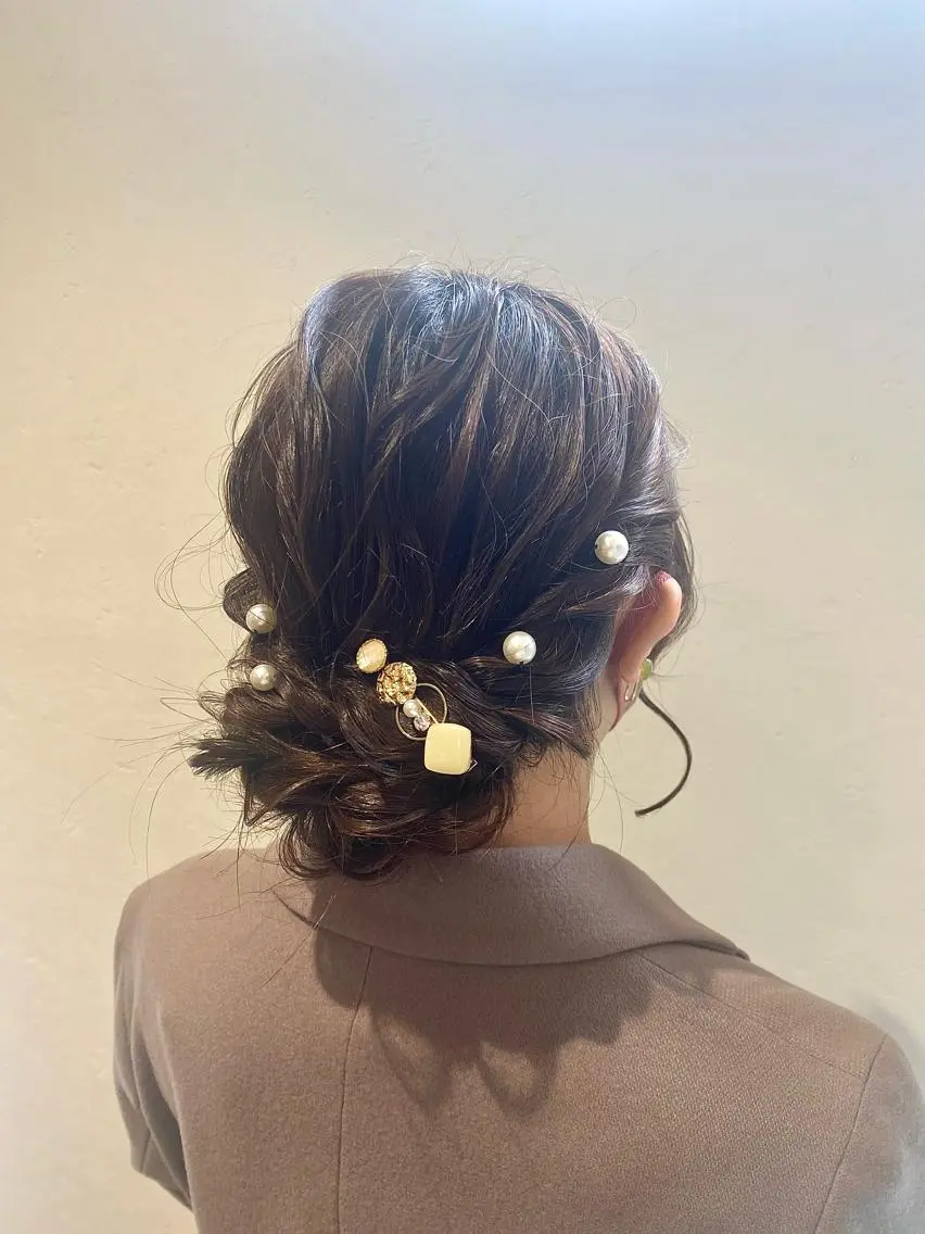 ロング ヘアアレンジ mo moのヘアスタイル