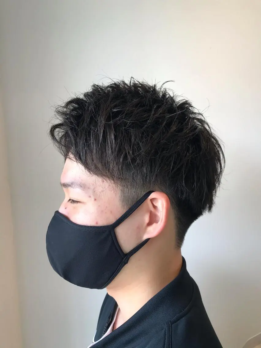 ショート パーマ メンズ ニュアンスパーマ/ レイヤー/茶屋町のヘアスタイル