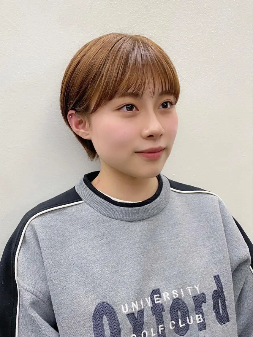 ショート カラー 似合わせレイヤー/ ケアパーマ/高倉のヘアスタイル