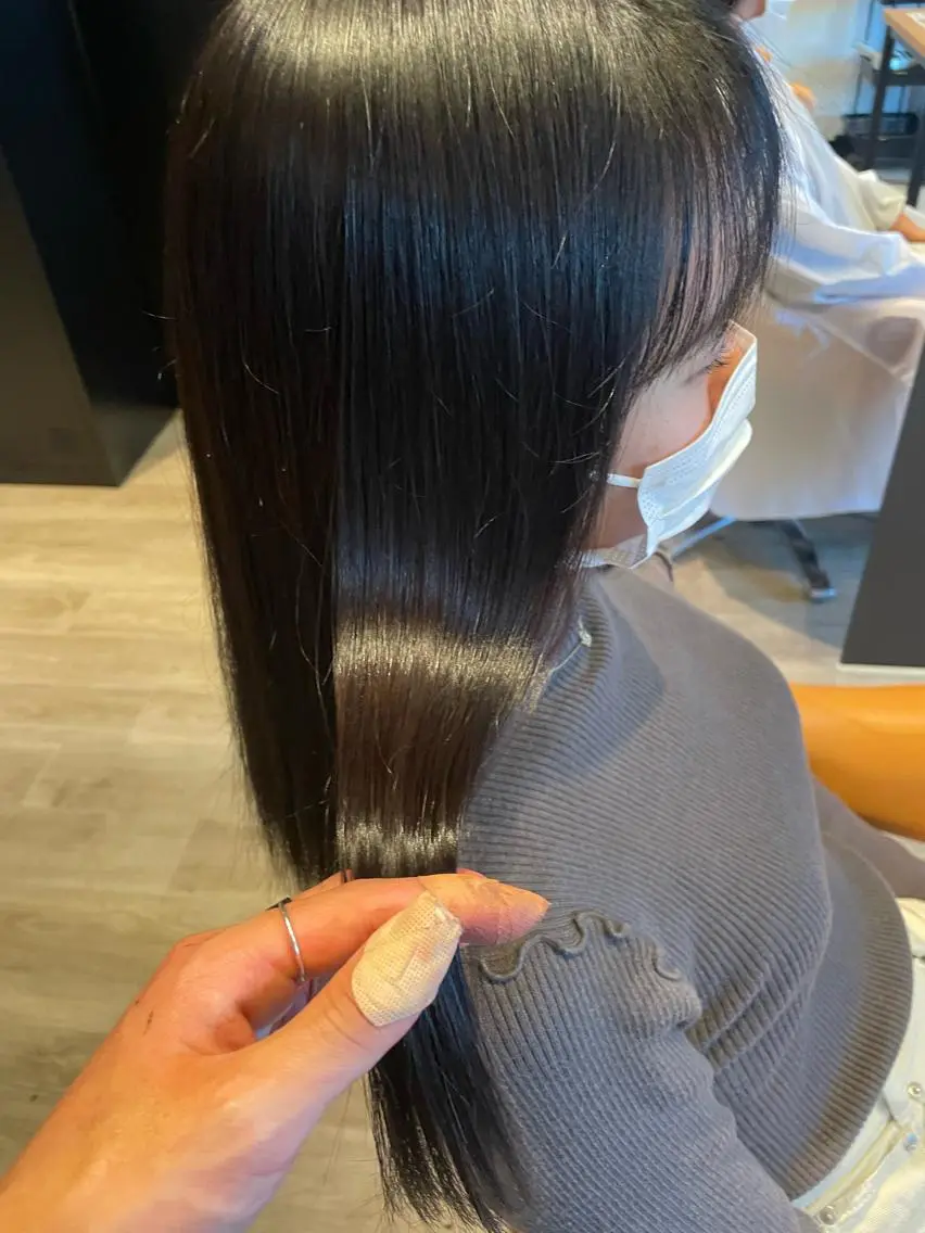 ロング 縮毛矯正 トリートメント 髪質改善/ブリーチ 田代 龍我のヘアスタイル