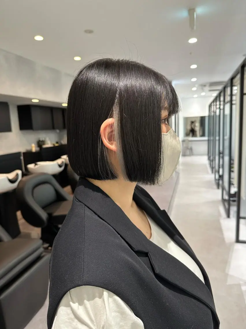 ショート ボブ カット トリートメント 鈴木/ボブ/ ミルクティー/ピンクのヘアスタイル