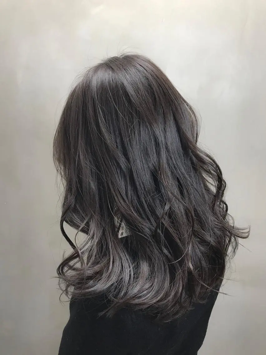 セミロング カラー アディクシーカラー アッシュ ブルーカラー ブルーアッシュ 【透明感、艶髪】西村 有司のヘアスタイル