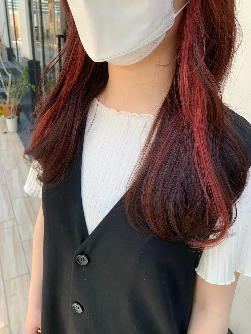 ロング カラー ヘアアレンジ ヘアカラー トリートメント yuka .のヘアスタイル