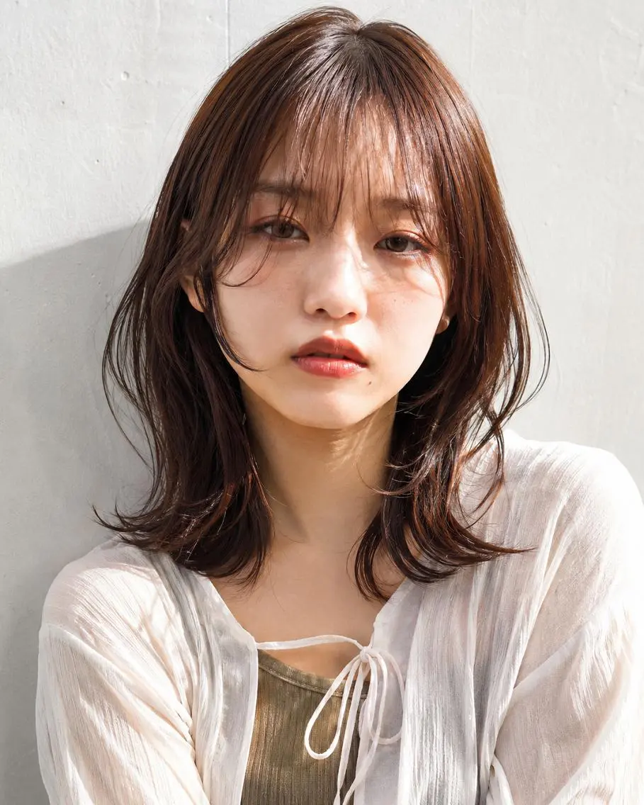 ミディアム カラーモデル募集☆ 小園彩夏のヘアスタイル