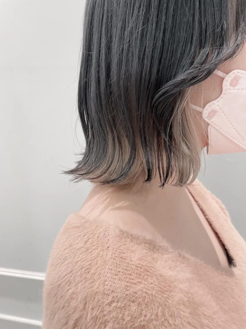ミディアム カラー ベージュカラー ホワイトベージュ カット ヘアカラー トリートメント 🦖鶴岡 香純🦖のヘアスタイル