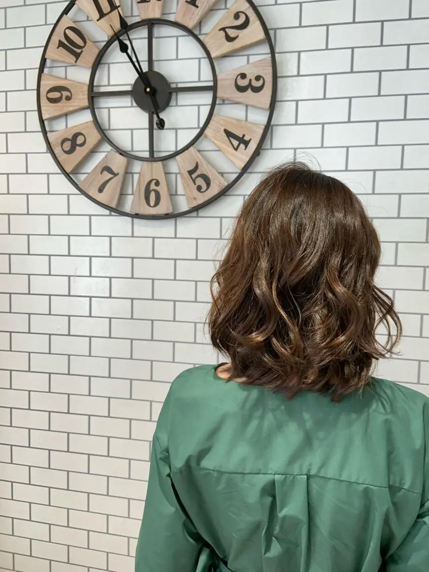 ミディアム パーマ ミディアムパーマ ニュアンスパーマ 韓国hair🦋 Nanaのヘアスタイル
