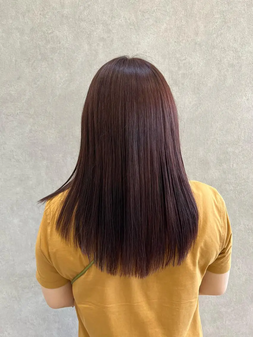 セミロング ピンクブラウン 小野 優太のヘアスタイル
