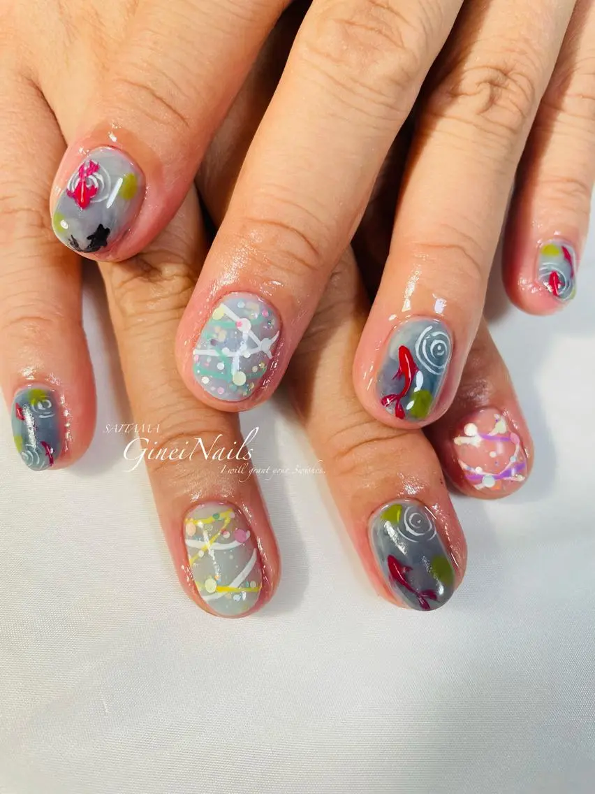 ネイル フットネイル フレンチネイル ジェルネイル グラデーション ロングネイル ハンドネイル Genie Nailsのネイルデザイン