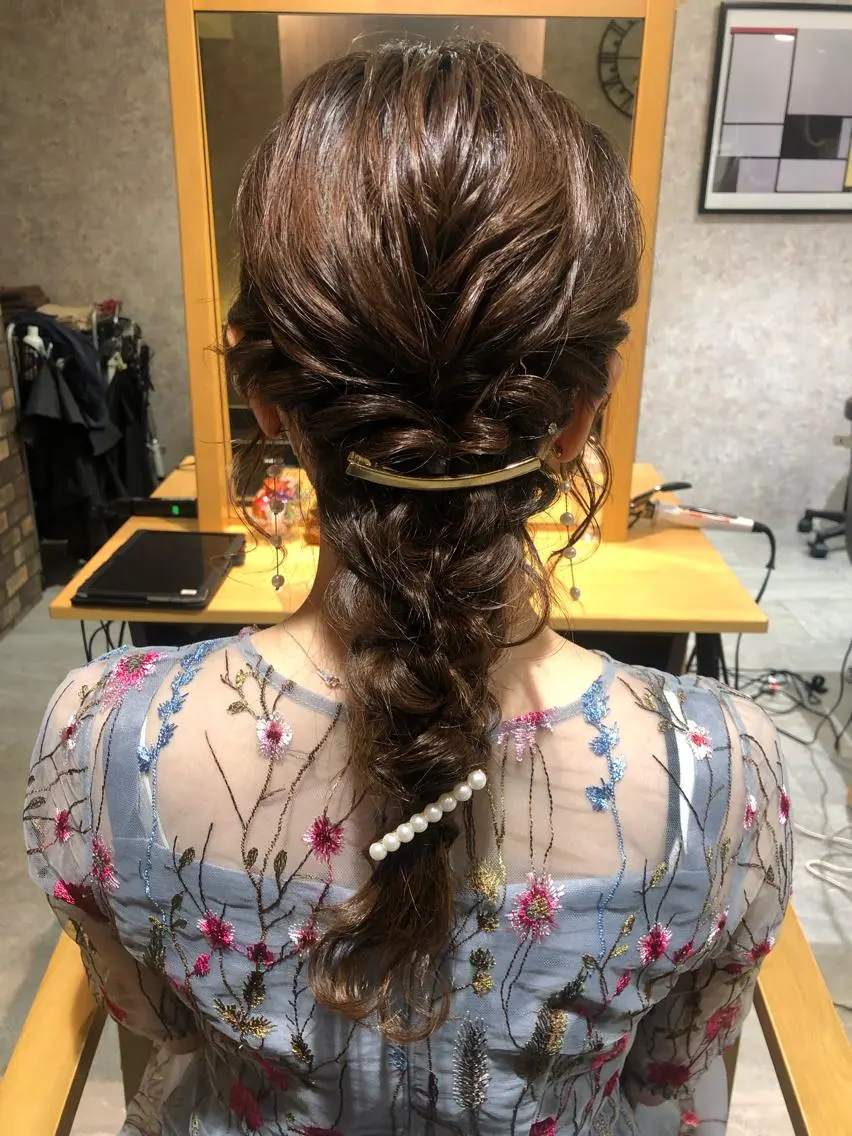 ロング 阿部 玲奈のヘアスタイル