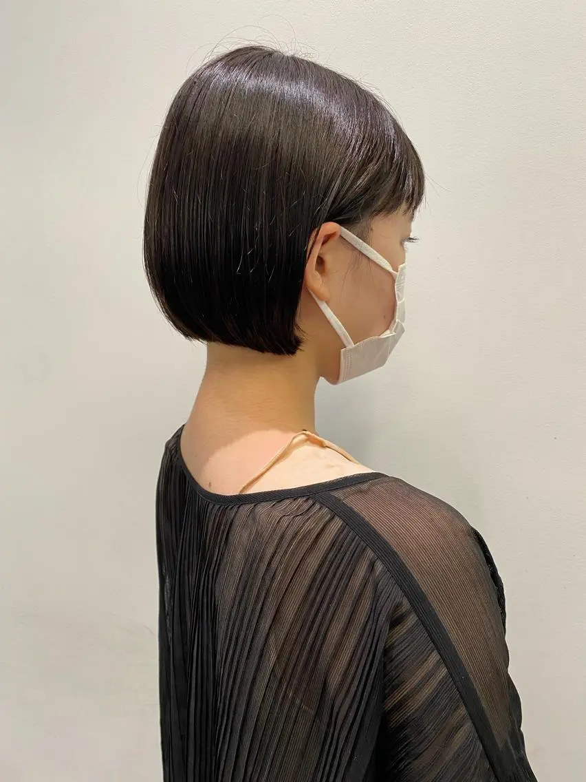 ショート カラー ボブ カット ヘアカラー トリートメント ✨透明感カラー✨ 🦖佐々木未来🦕のヘアスタイル