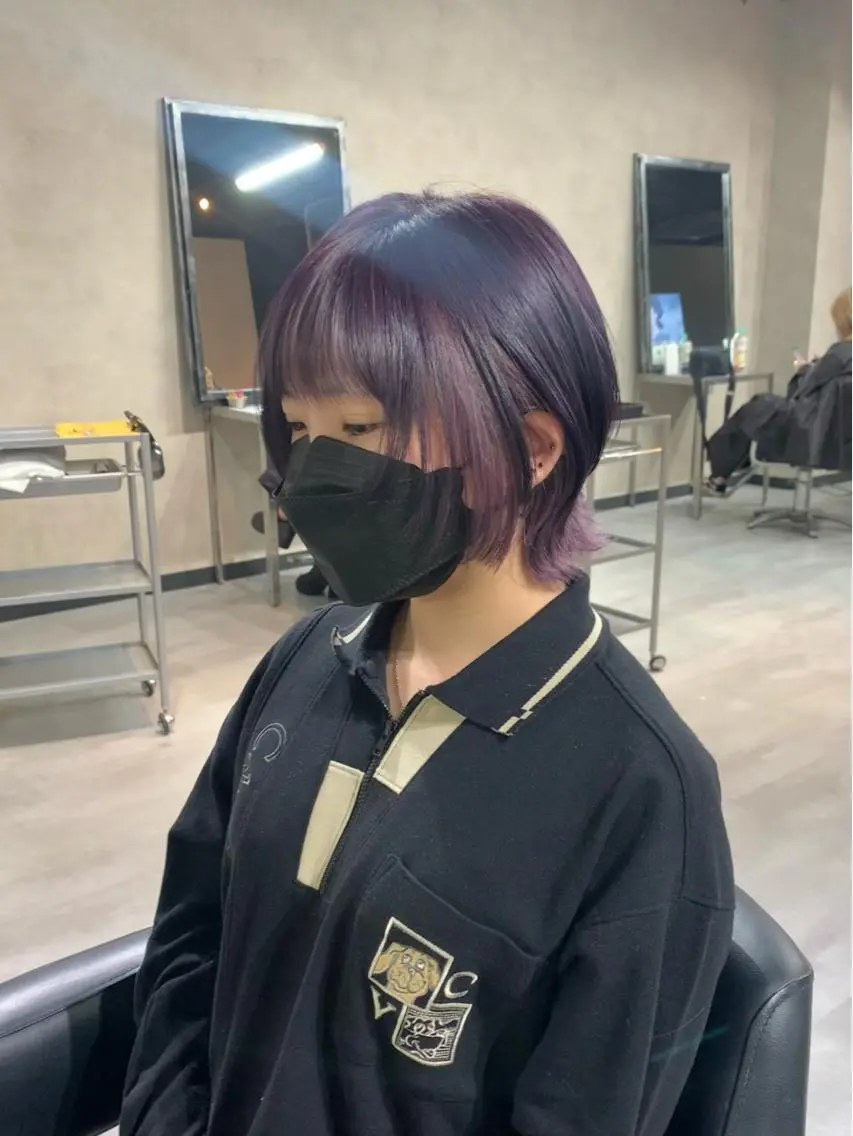 ショート カラー パープルカラー ショートヘア ウルフカット カット ヘアカラー トリートメント B E C H I C O〔べち子〕のその他イメージ
