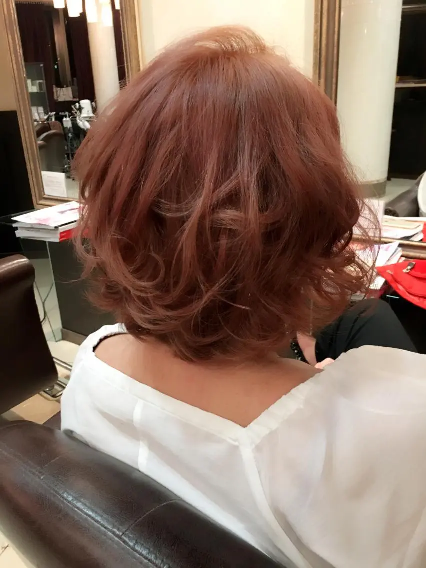 ミディアム カラー ハイトーンカラー ピンクカラー ローズカラー レイヤー/ウルフ ハイトーンhiroのヘアスタイル