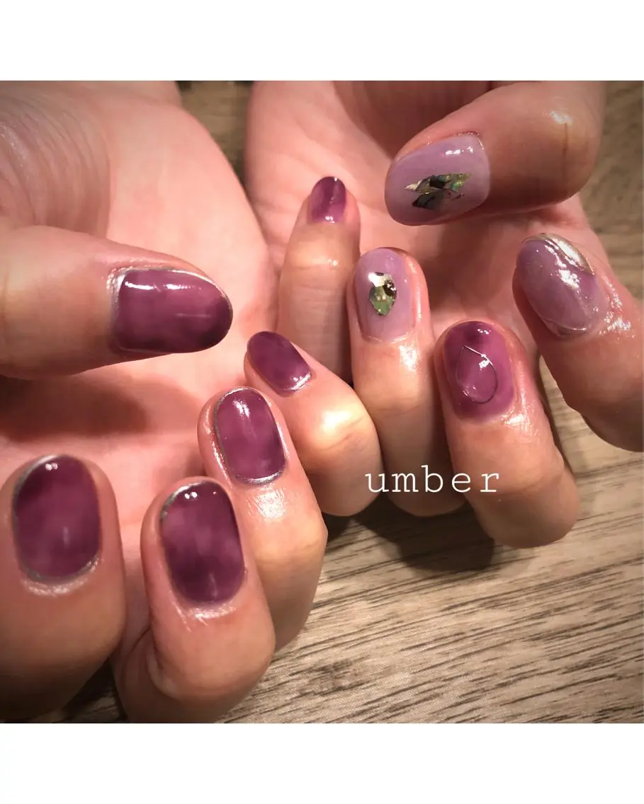 ネイル クリアネイル フットネイル フレンチネイル マグネットネイル メンズネイル ハンドネイル umber 三茶1分のネイルデザイン