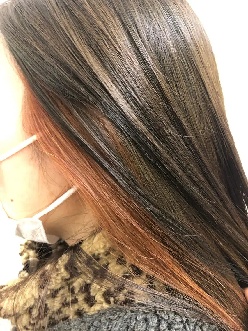 カラー オレンジ 🌻透明感カラー🌻 阿井希良梨のヘアスタイル