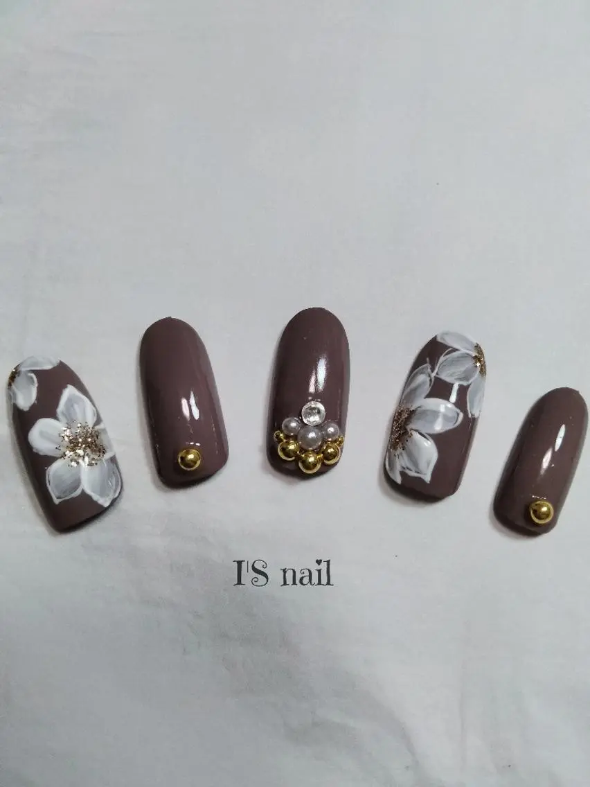 ネイル フラワーネイル シンプルネイル I'S nail 佐野のネイルデザイン