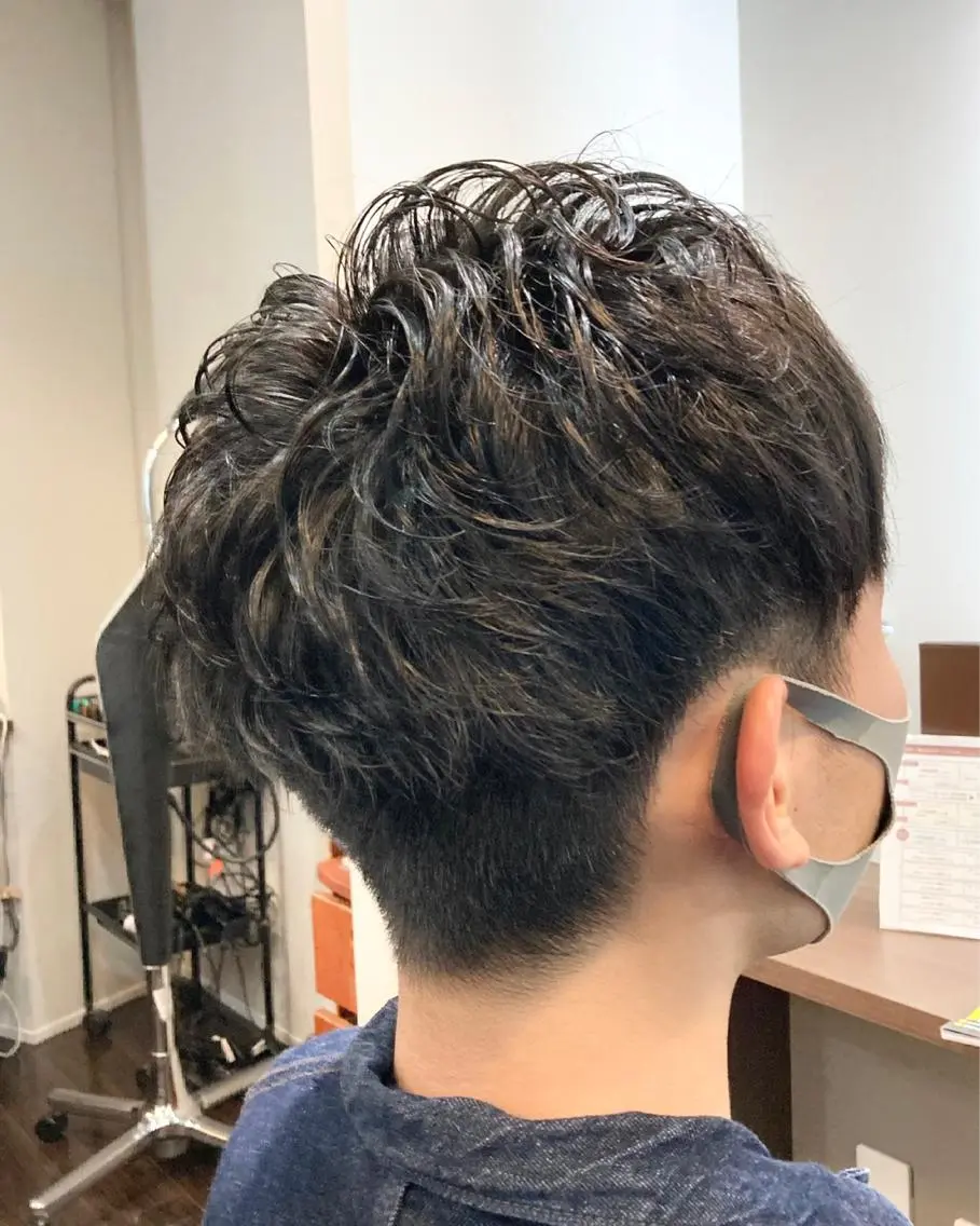 ショート パーマ カット 藤森 達也のヘアスタイル