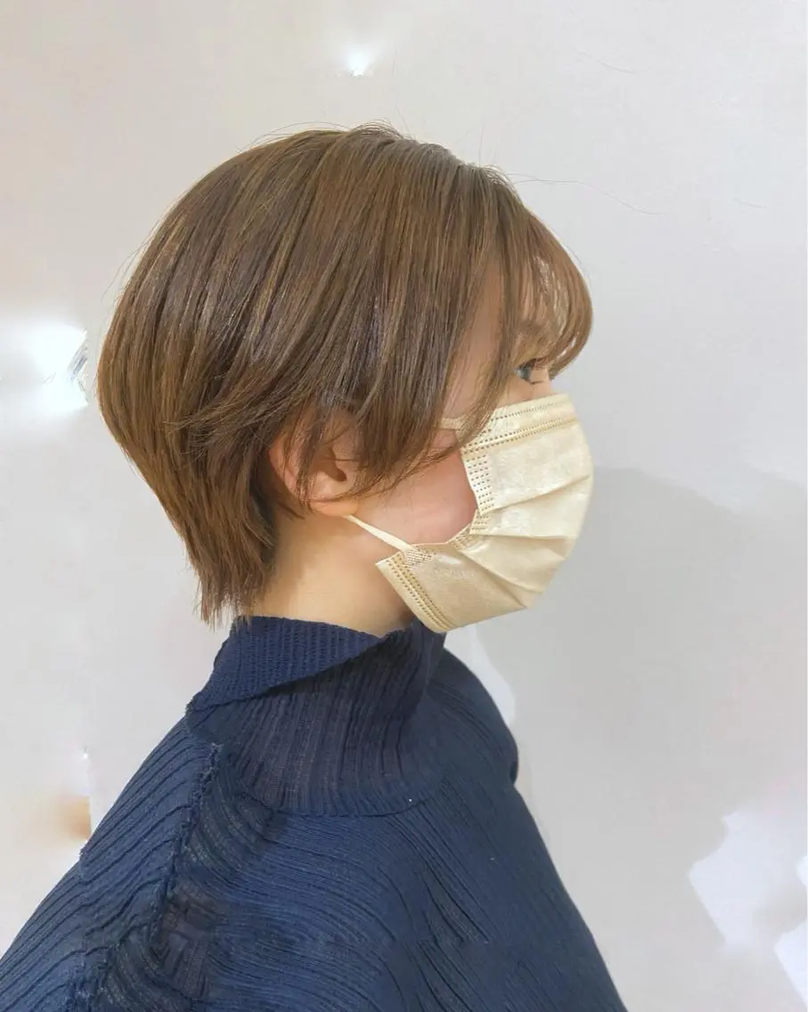 ショート カラー 透明感カラー イルミナカラー ショートヘア アメリラブヘアー 土屋 洋平のヘアスタイル