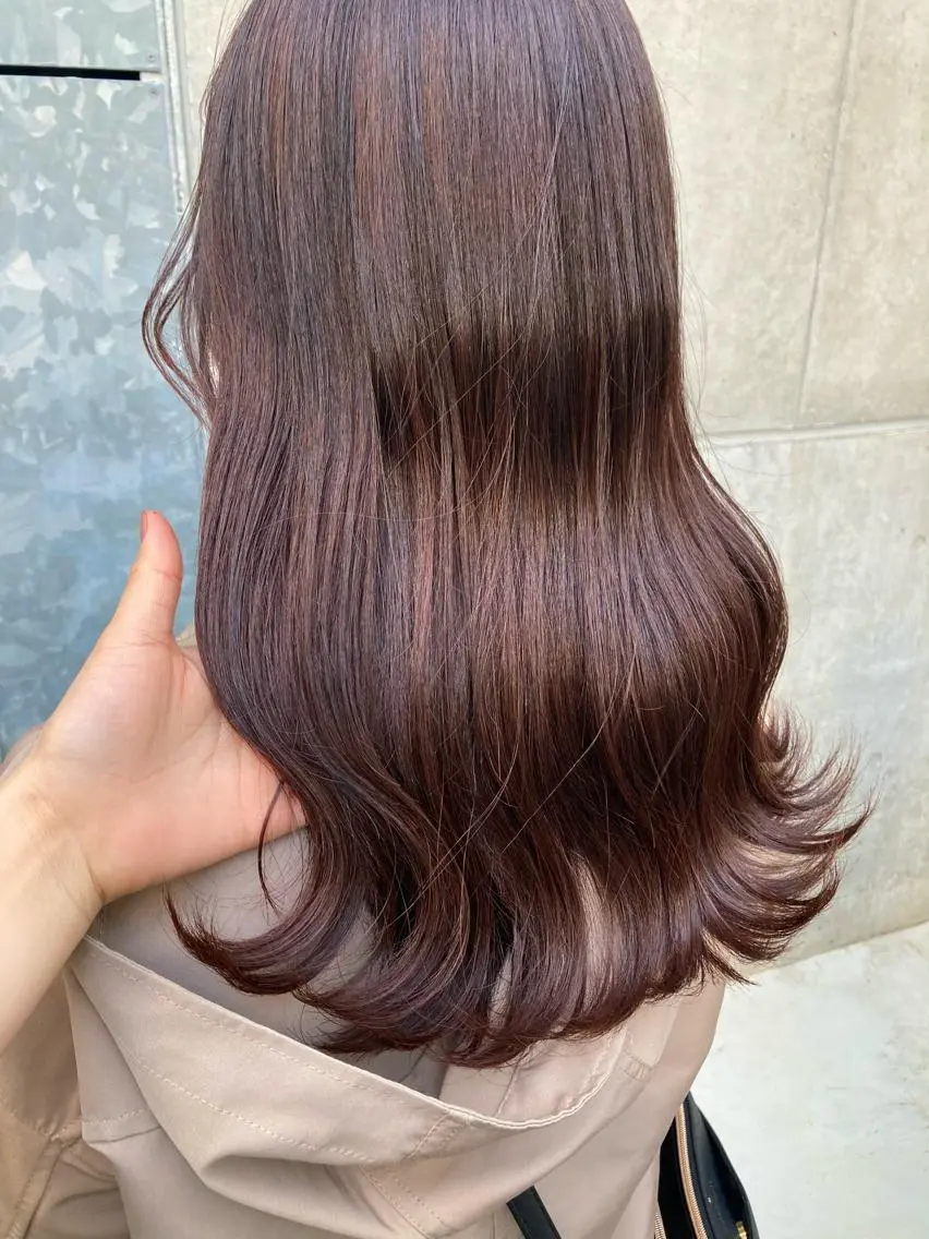 ロング ヘアカラー トリートメント ✨色持ちの良い艶 カラー✨蟹江真世のヘアスタイル