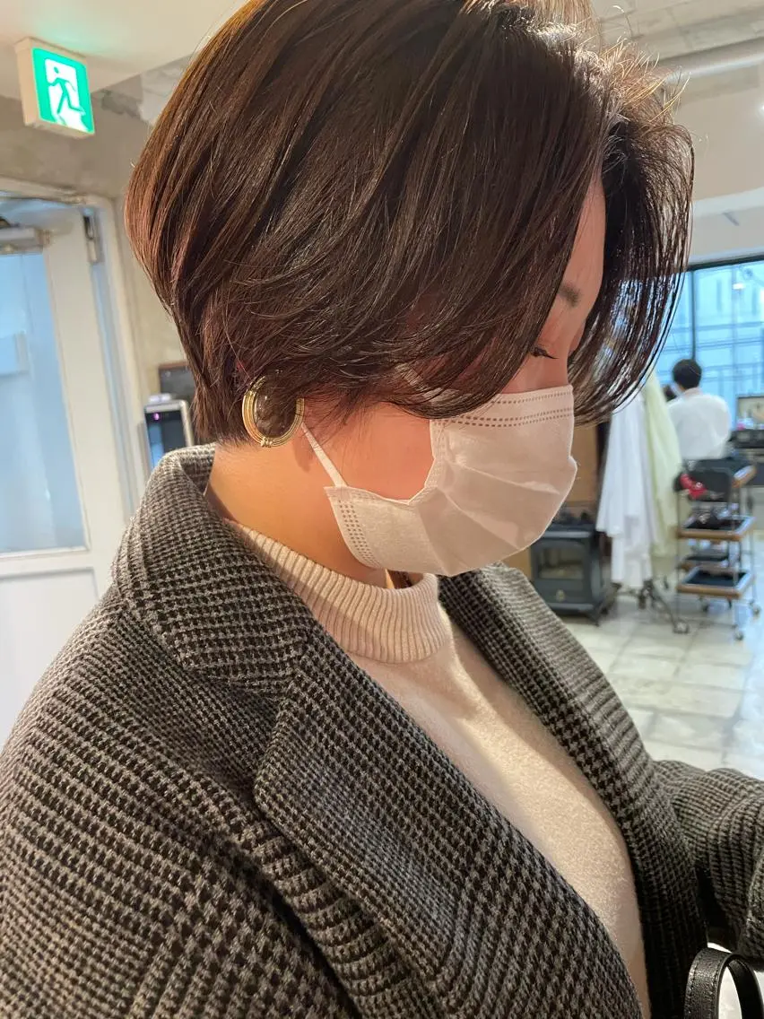 ショート ショートヘア カット ヘアカラー トリートメント ayane⭐️ボブ・ ショート・パーマのヘアスタイル