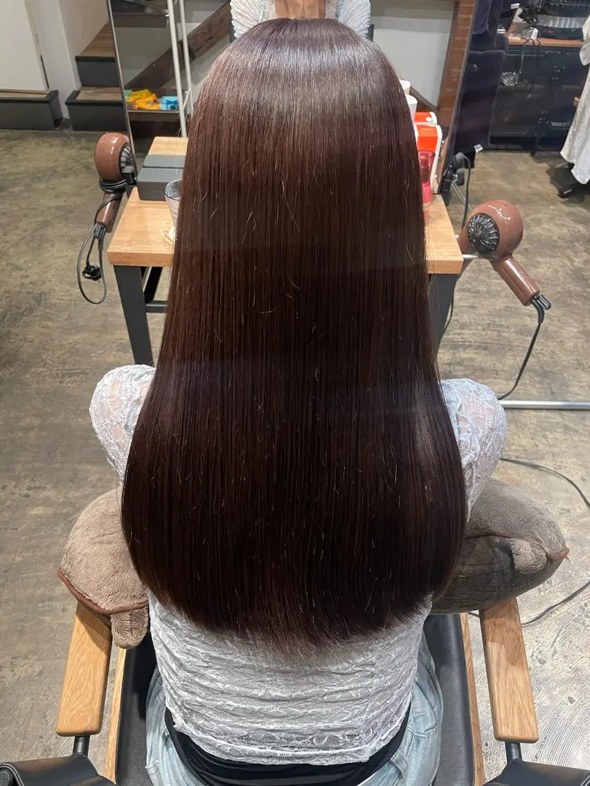 ロング ロング ヘアカラー トリートメント 髪質改善/艶髪特化 柔艶髪/Ririkaのヘアスタイル