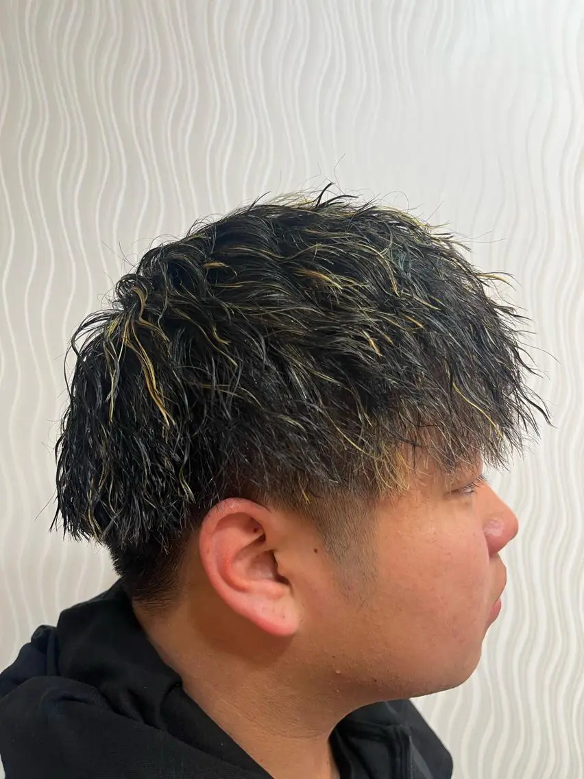カラー パーマ メンズ カット パーマ 西院LOOP sayakaのヘアスタイル