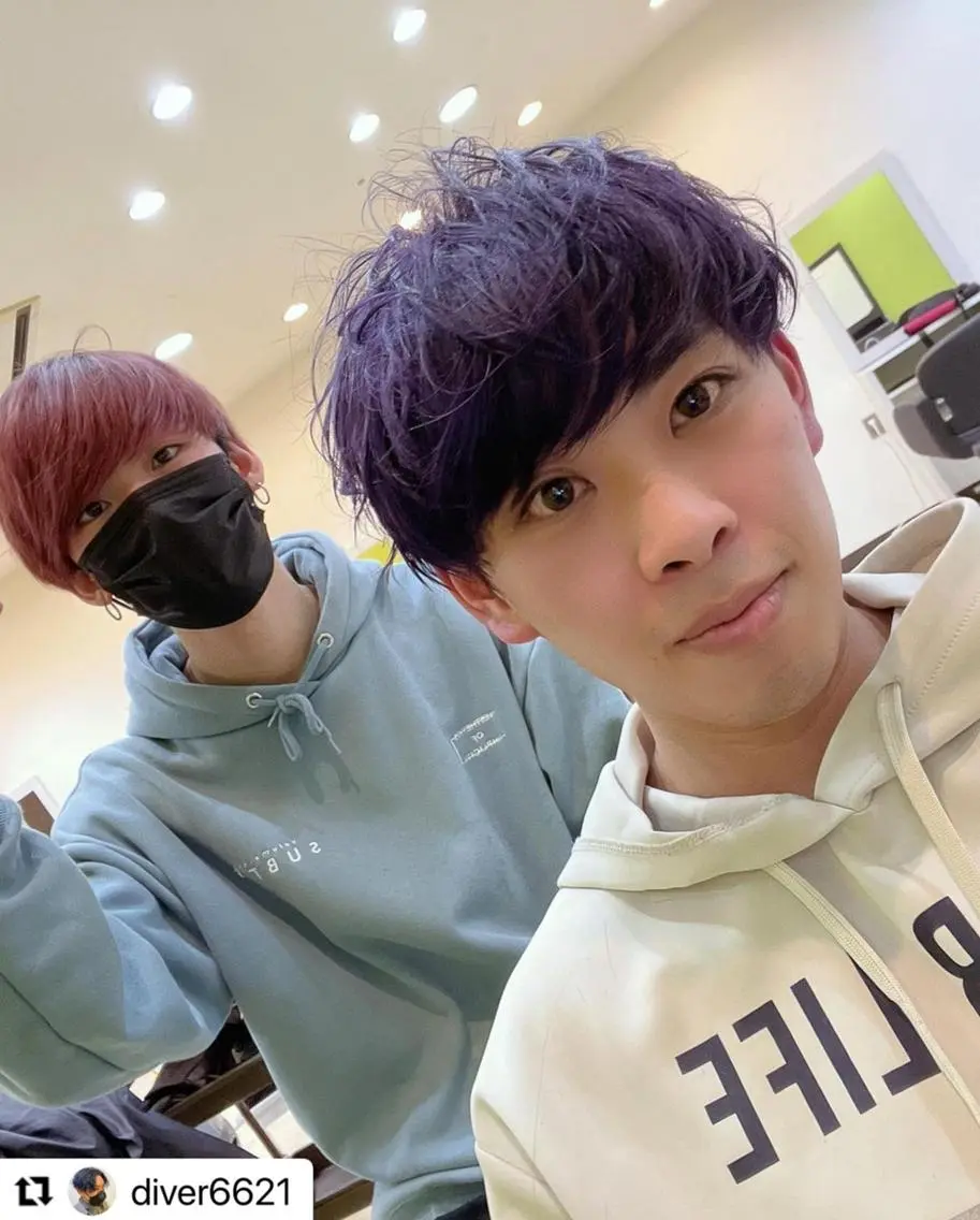 ミディアム カラー メンズ センターパート マッシュ カット トリートメント ヘッドスパ 🩷Eny terrace🩷のヘアスタイル