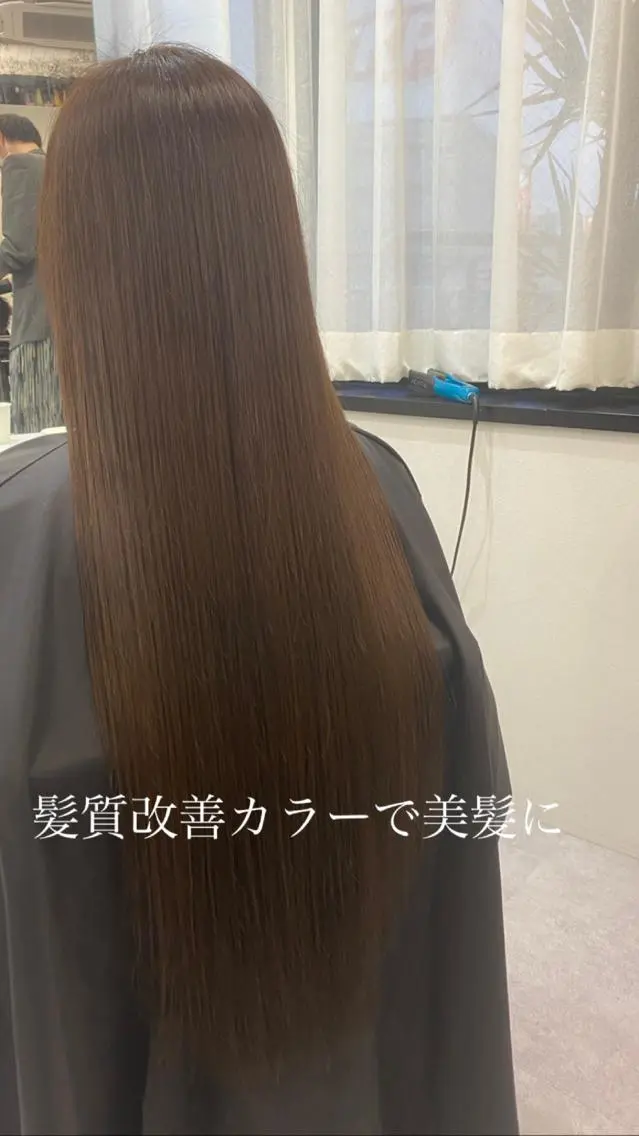ロング カラー カット ヘアカラー トリートメント 韓国風cut/ 縮毛矯正/正岡幹康のヘアスタイル