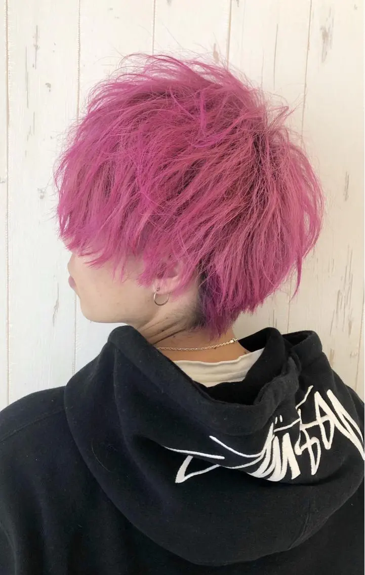 ショート カラー パーマ メンズカット 三村洸斗のヘアスタイル