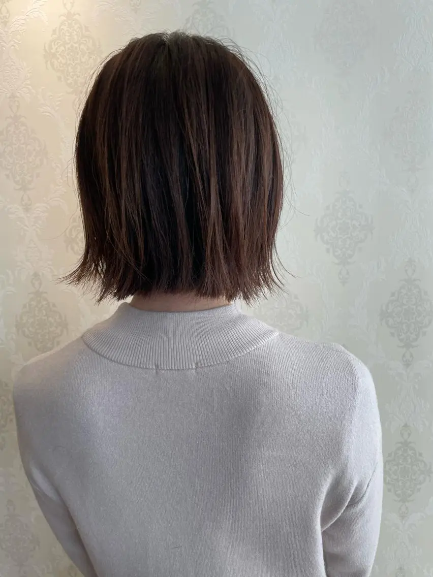ミディアム ショートボブ ボブ 鶴岡で縮毛矯正なら お任せ！ハヤシナオミのヘアスタイル