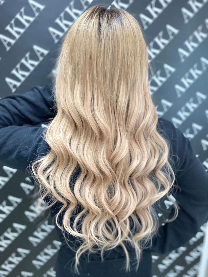 セミロング カラー ヘアアレンジ メンズ キッズ ネイル マツエク・マツパ アイブロウ 🧡可愛い色落ち🧡 ハイトーン特化🧡のヘアスタイル