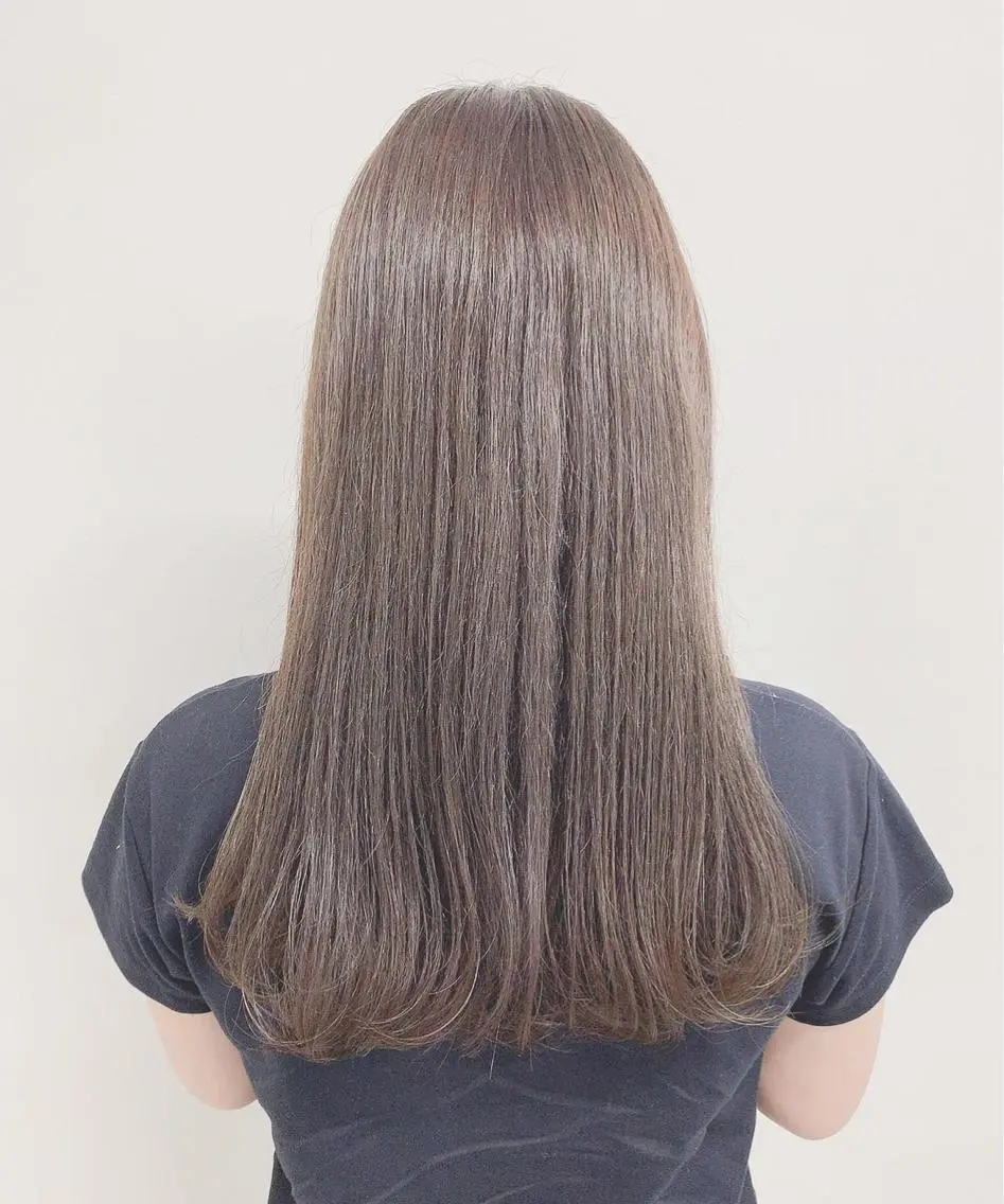 セミロング カラー 透明感・暗髪 梅田・増田のヘアスタイル