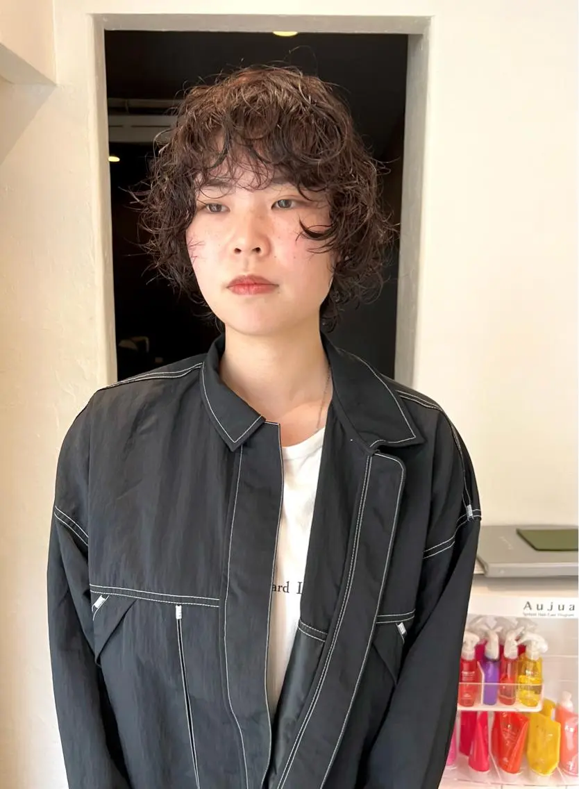 ショート パーマ ウルフカット ショート& パーマ　坂本のヘアスタイル