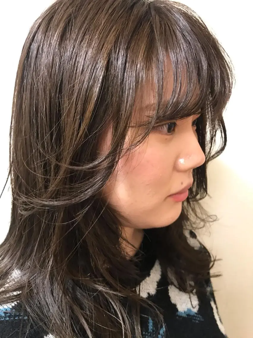 ロング カラー アディクシーカラー 韓国風ヘア レイヤーカット ロング カット ヘアカラー 透け感/くびれヘア/ レイヤー/カズキ🍭のヘアスタイル