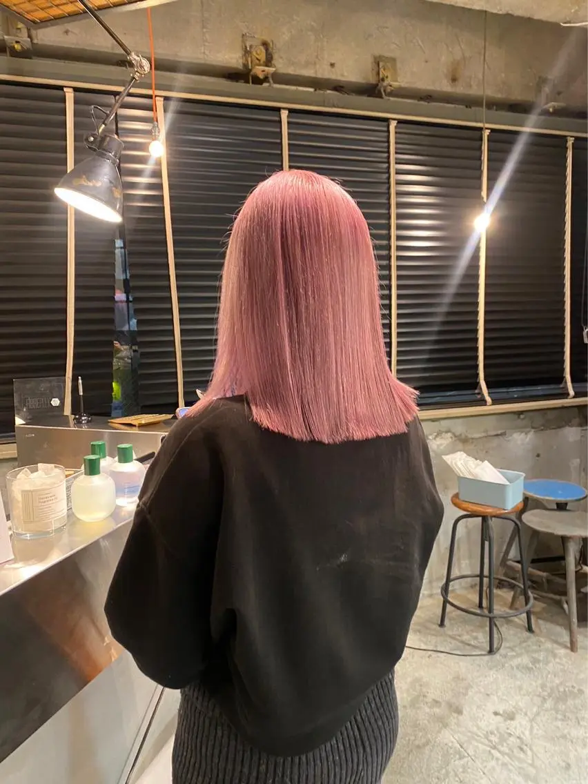 セミロング カラー ブリーチ 海外レイヤー /NAGISAのヘアスタイル