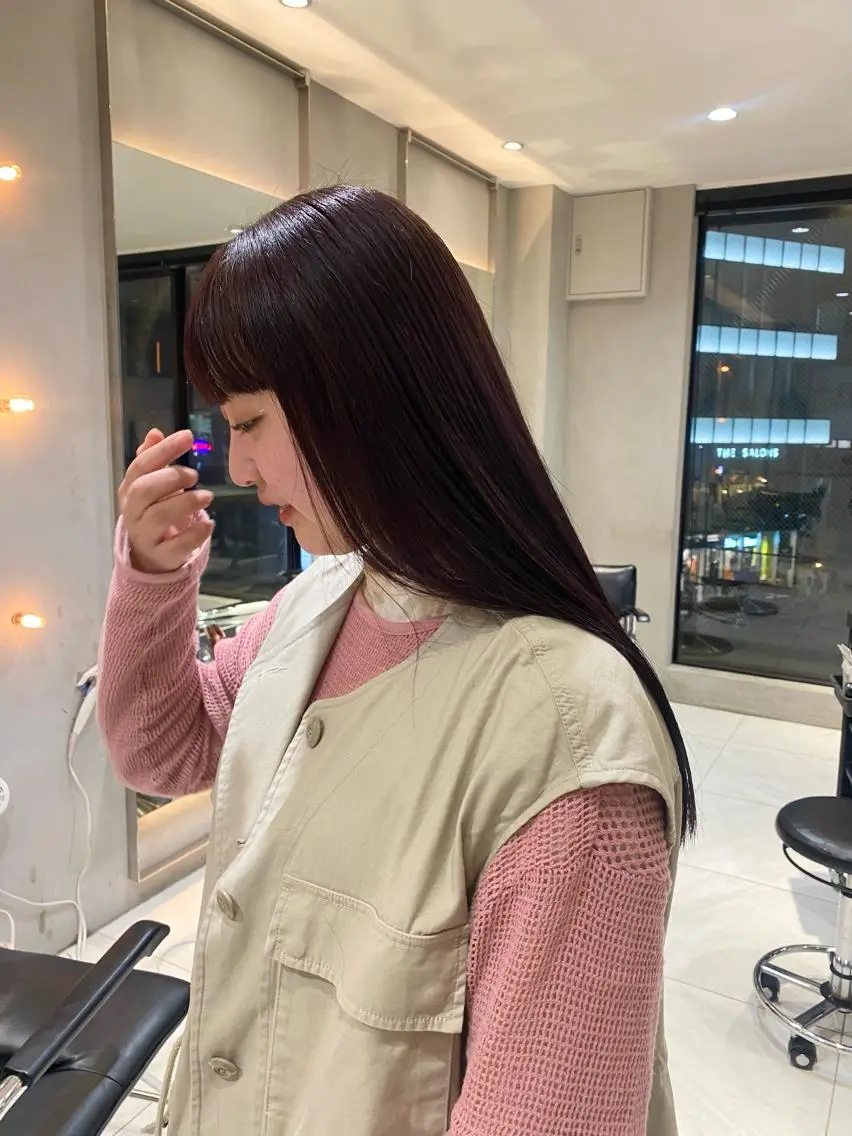 ロング カラー 艶髪/ダークトーン 🩶丸山日向のヘアスタイル