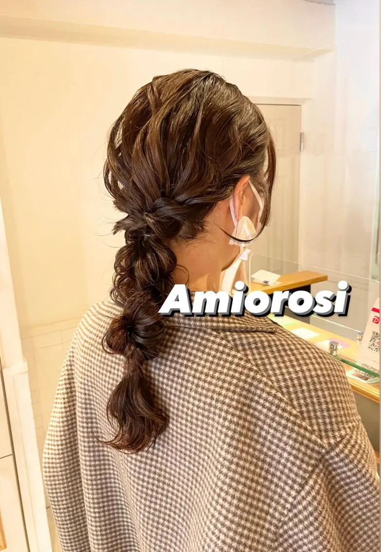 セミロング カラー ヘアアレンジ カット ヘアカラー トリートメント ハイトーンピンク🍑 ブリーチ🍑RINAのヘアスタイル